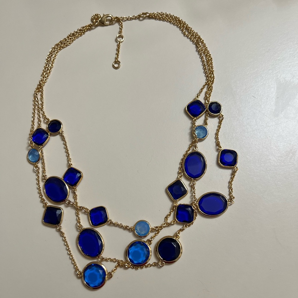 Talbots Layered Stones Statement Necklace